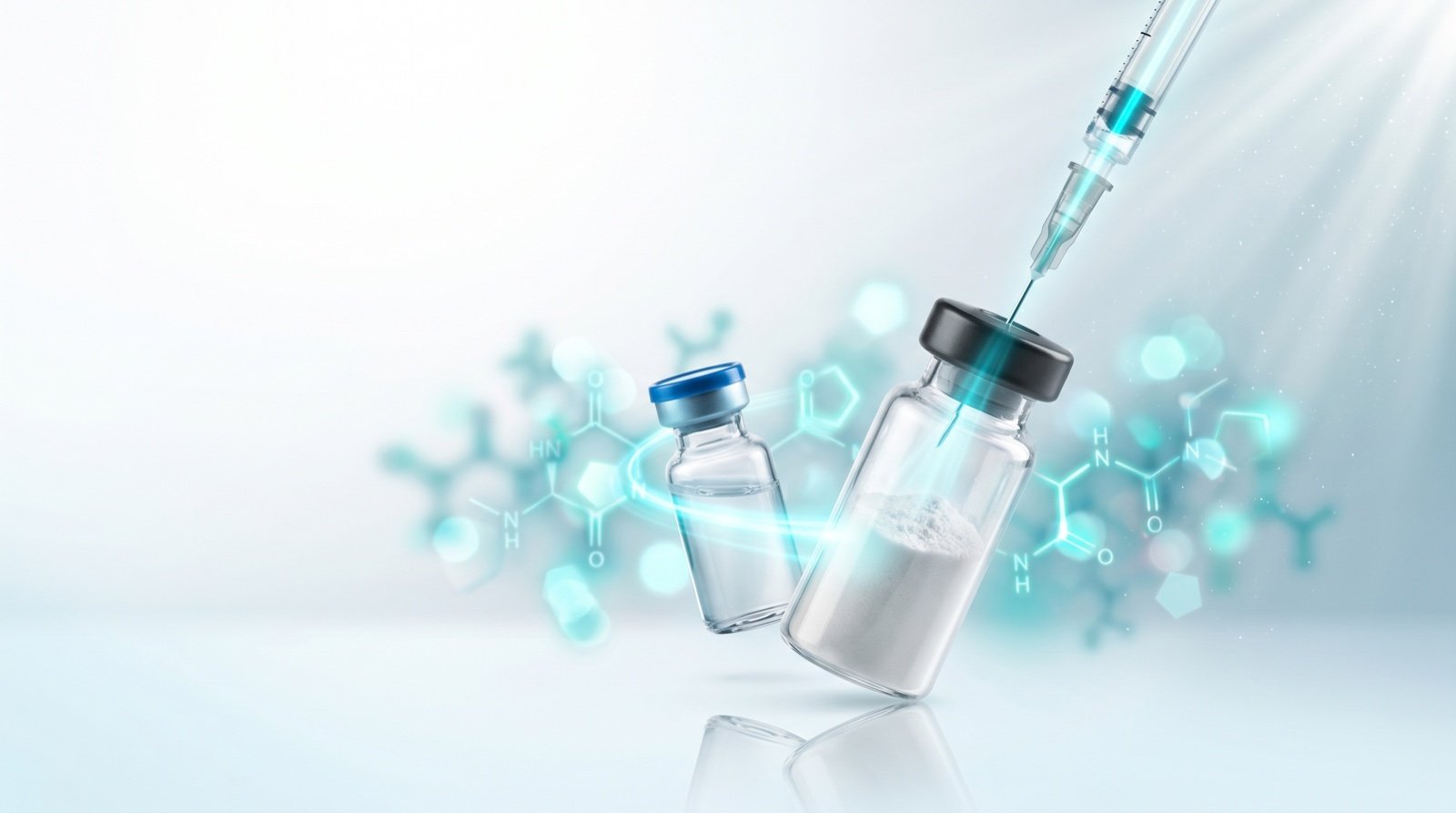 Step-by-step reconstitution of a research peptide with bacteriostatic water — Guide Peptide